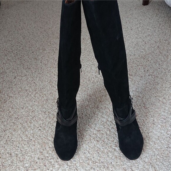Coach Milly Suede Leather Vachetta Black Knee boot - Picture 3 of 8